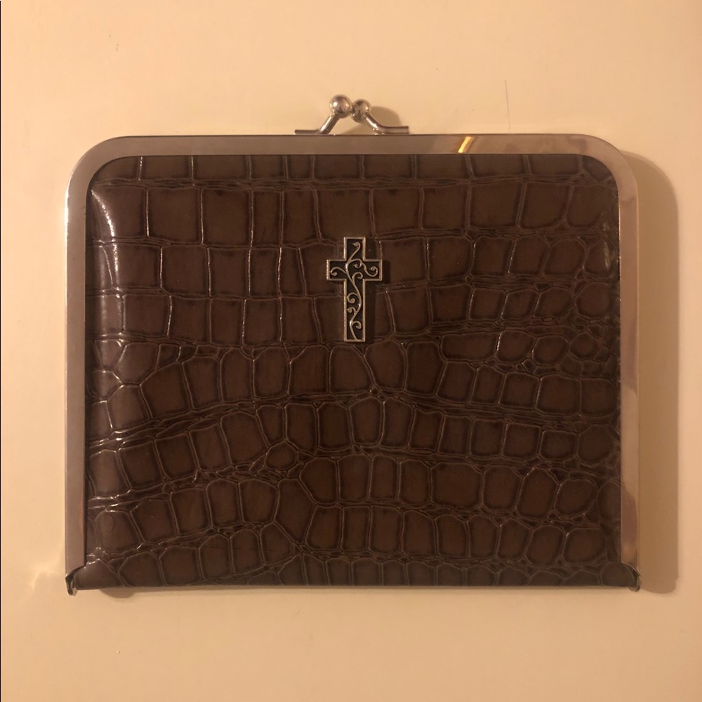 Vintage Photo Album - Christian Gifts - Cross - faux snake skin - Clasp Closure